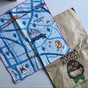 From Studio Ghibli, Mitaka : Map Handkerchief